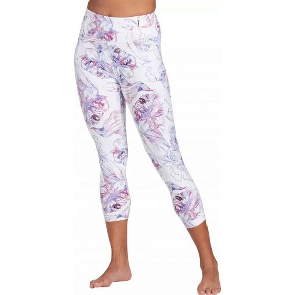 NWT Calia by Carrie Underwood Essential Mesh Capris in Multi Etched Floral Sz S - Picture 2 of 8